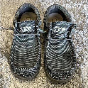 Hey Dude Black and Gray Loafers with Slip-On Comfort